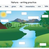 Nature vocabulary writing practie 2