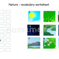 Nature vocabulary worksheet2