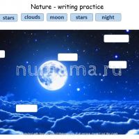 Nature vocabulary writing practie night
