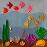 Аппликация подводный мир оригами