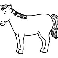 Раскраска лошадка детская