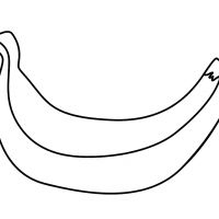 Разукрашка банан детская