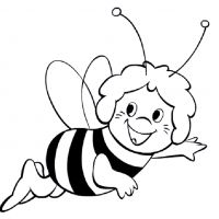 Разукрашка пчелка