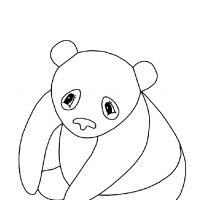 Раскраска Панда детская