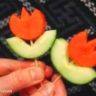 Тюльпан из огурца и морковки