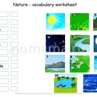 Nature vocabulary worksheet