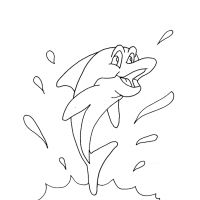 Раскраска дельфин для детей