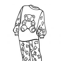 Раскраска пижама