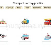 Transport vocabulary writing practice