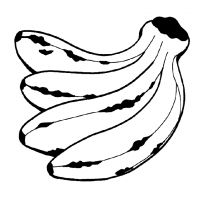 Раскраска бананы ребенку