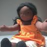 Самодельная кукла темнокожая