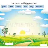 Nature vocabulary writing practice
